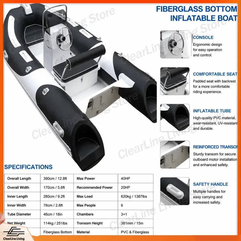 Gommone Gonfiabile 3.6M in Vet - Fishing Boat Fiberglass recensione e prezzo