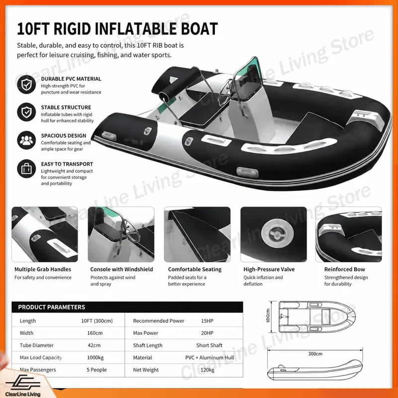 Gommone Gonfiabile 3.6M in Vet - Fishing Boat Fiberglass recensione e prezzo